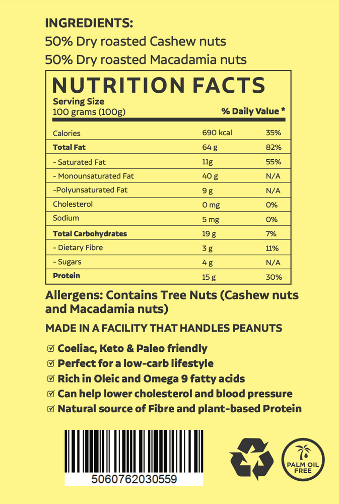 Crunchy Cashew and Macadamia Nut Butter - Prime Earth Foods 